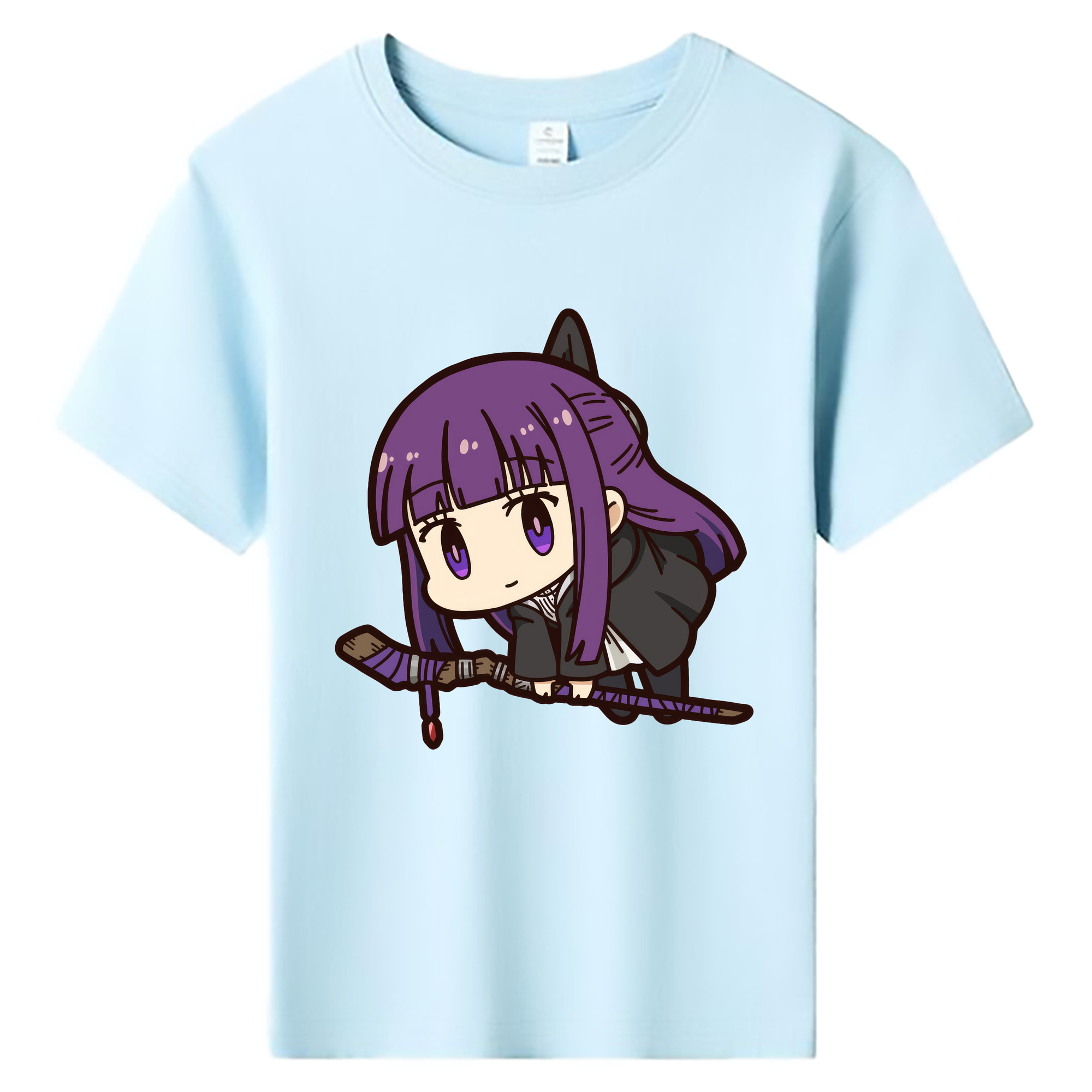 （画像用） 葬送のフリーレン Frieren 綿100％キッズTシャツ（フロントプリント）
